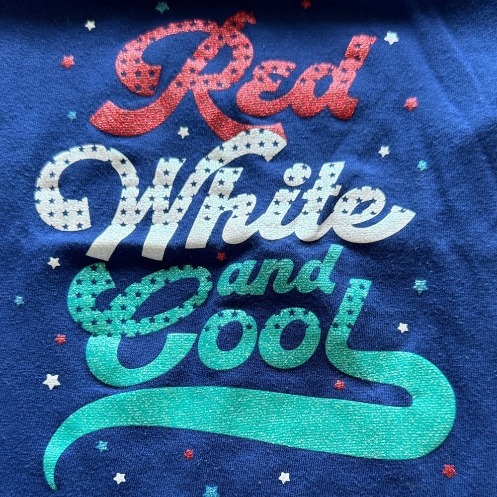 Source Unknown Navy Short-Sleeve Graphic Tee with Red, White, Teal Print - Picture 3 of 3